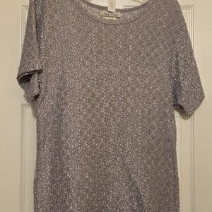 Women's Shimmering Lavender Short Sleeve Top